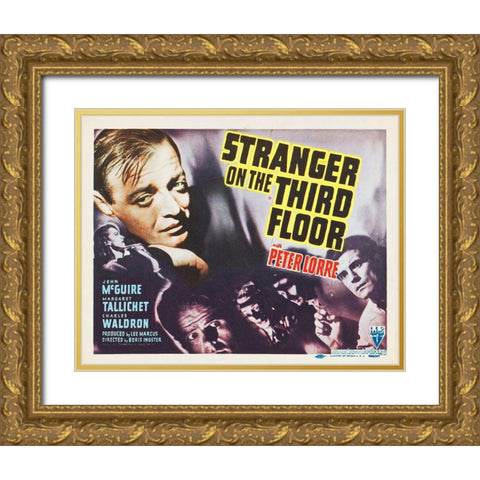 Stranger On The Third Floor Gold Ornate Wood Framed Art Print with Double Matting by Hollywood Photo Archive