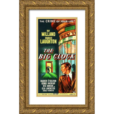 The Big Clock Gold Ornate Wood Framed Art Print with Double Matting by Hollywood Photo Archive