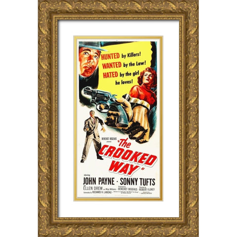 The Crooked Way Gold Ornate Wood Framed Art Print with Double Matting by Hollywood Photo Archive