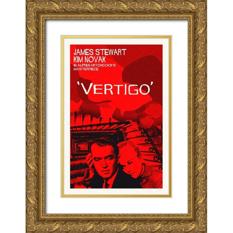 Vertigo Gold Ornate Wood Framed Art Print with Double Matting by Hollywood Photo Archive
