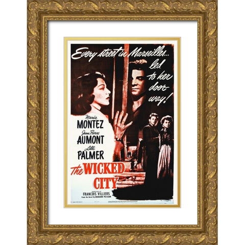 Wicked City Gold Ornate Wood Framed Art Print with Double Matting by Hollywood Photo Archive