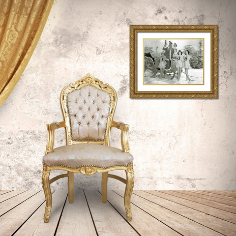 Happy New Year 1938 - W.C. Fields Gold Ornate Wood Framed Art Print with Double Matting by Hollywood Photo Archive