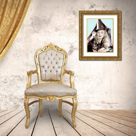 I Married a Witch - Veronica Lake Gold Ornate Wood Framed Art Print with Double Matting by Hollywood Photo Archive