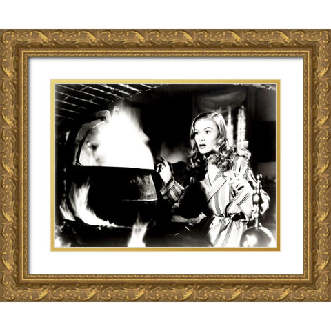 I Married a Witch - Veronica Lake Gold Ornate Wood Framed Art Print with Double Matting by Hollywood Photo Archive