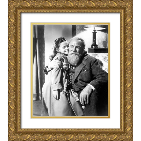 Promotional Still - Miracle on 34th Street Gold Ornate Wood Framed Art Print with Double Matting by Hollywood Photo Archive