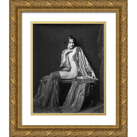 Jean Ackerman Gold Ornate Wood Framed Art Print with Double Matting by Hollywood Photo Archive