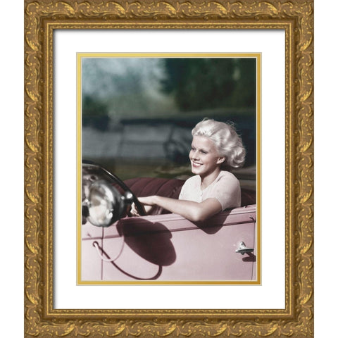 Jean Harlow Gold Ornate Wood Framed Art Print with Double Matting by Hollywood Photo Archive