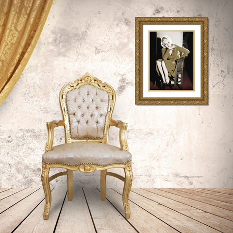 Jean Harlow Gold Ornate Wood Framed Art Print with Double Matting by Hollywood Photo Archive