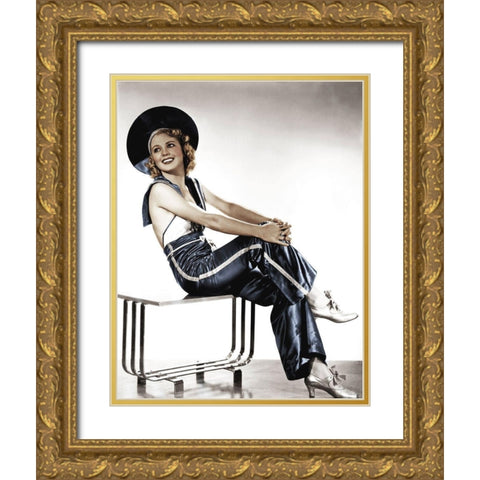 Jean Rogers Gold Ornate Wood Framed Art Print with Double Matting by Hollywood Photo Archive