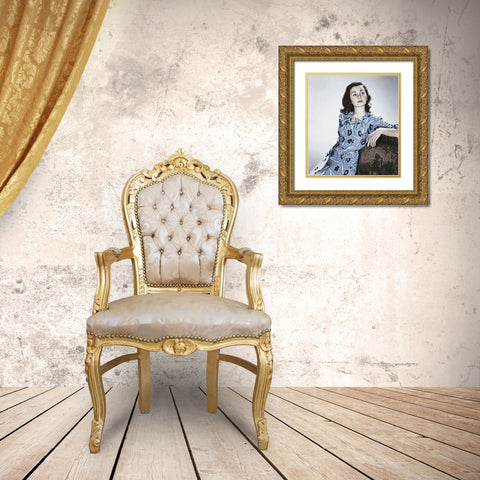 Jean Simmons Gold Ornate Wood Framed Art Print with Double Matting by Hollywood Photo Archive