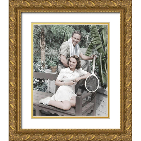 Jeanne Cagney Gold Ornate Wood Framed Art Print with Double Matting by Hollywood Photo Archive