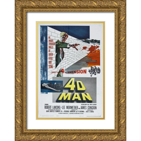 4D Man, 1959 Gold Ornate Wood Framed Art Print with Double Matting by Hollywood Photo Archive
