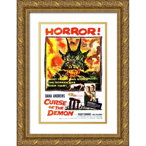 Curse Of The Demon Gold Ornate Wood Framed Art Print with Double Matting by Hollywood Photo Archive