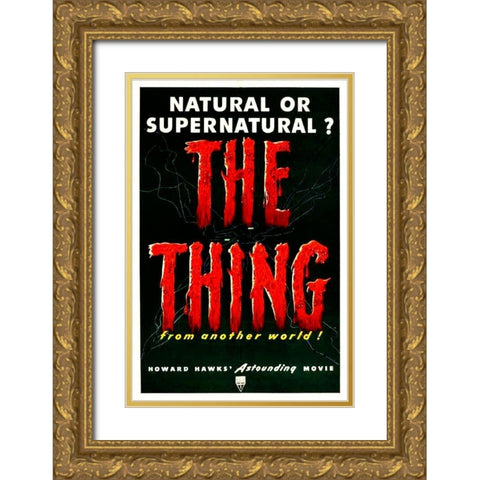 The Thing From Another World Gold Ornate Wood Framed Art Print with Double Matting by Hollywood Photo Archive