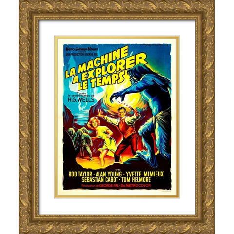 French - The Time Machine Gold Ornate Wood Framed Art Print with Double Matting by Hollywood Photo Archive
