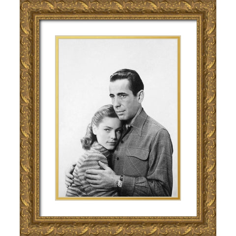 Key Largo - Lauren Bacall Gold Ornate Wood Framed Art Print with Double Matting by Hollywood Photo Archive