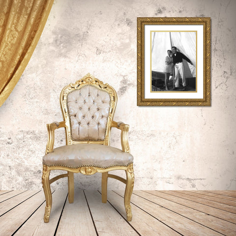 Key Largo - Lauren Bacall Gold Ornate Wood Framed Art Print with Double Matting by Hollywood Photo Archive