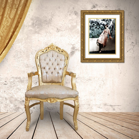Louise Brooks Gold Ornate Wood Framed Art Print with Double Matting by Hollywood Photo Archive