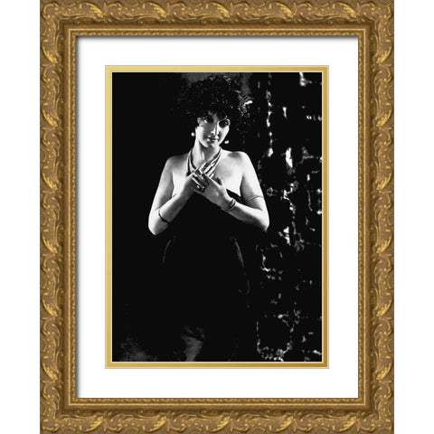 Mae Busch Gold Ornate Wood Framed Art Print with Double Matting by Hollywood Photo Archive