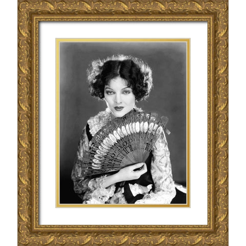 Myrna Loy - The Desert Song Gold Ornate Wood Framed Art Print with Double Matting by Hollywood Photo Archive