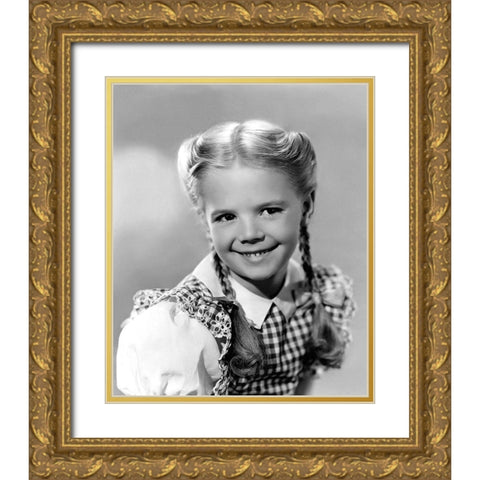 Natalie Wood Gold Ornate Wood Framed Art Print with Double Matting by Hollywood Photo Archive