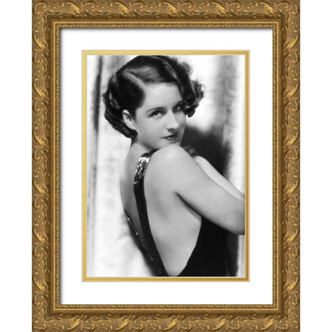 Norma Shearer Gold Ornate Wood Framed Art Print with Double Matting by Hollywood Photo Archive