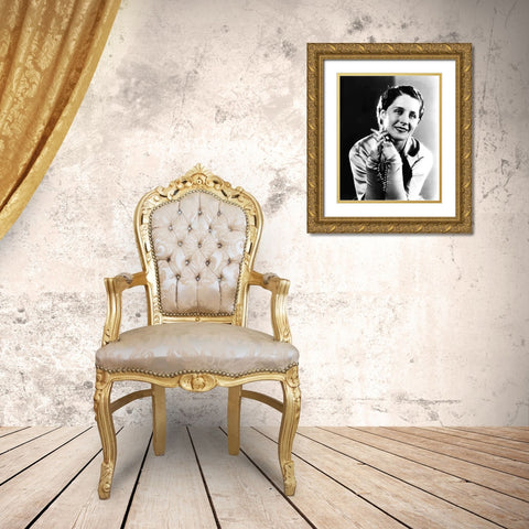 Norma Shearer Gold Ornate Wood Framed Art Print with Double Matting by Hollywood Photo Archive