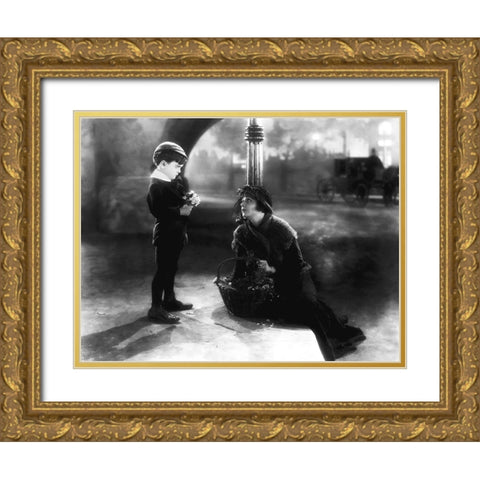 Norma Talmadge Gold Ornate Wood Framed Art Print with Double Matting by Hollywood Photo Archive