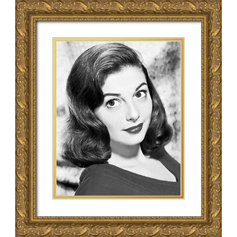 Pier Angeli Gold Ornate Wood Framed Art Print with Double Matting by Hollywood Photo Archive