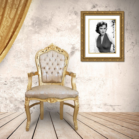 Rhonda Fleming Gold Ornate Wood Framed Art Print with Double Matting by Hollywood Photo Archive