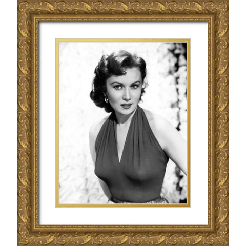 Rhonda Fleming Gold Ornate Wood Framed Art Print with Double Matting by Hollywood Photo Archive