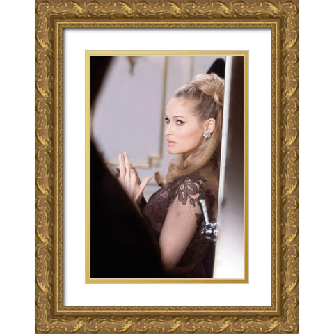 Ursula Andress Gold Ornate Wood Framed Art Print with Double Matting by Hollywood Photo Archive