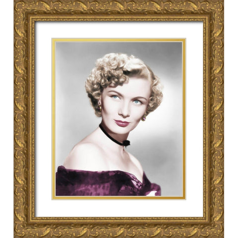 Veronica Lake Gold Ornate Wood Framed Art Print with Double Matting by Hollywood Photo Archive