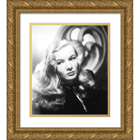 Veronica Lake Gold Ornate Wood Framed Art Print with Double Matting by Hollywood Photo Archive