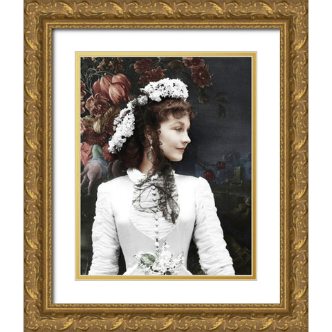 Vivian Leigh Gold Ornate Wood Framed Art Print with Double Matting by Hollywood Photo Archive