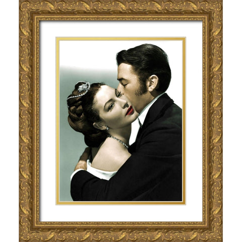 Ava Gardner - The Great Sinner Gold Ornate Wood Framed Art Print with Double Matting by Hollywood Photo Archive