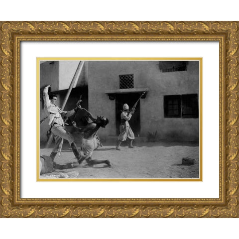 Cary Grant - Gunga Din Gold Ornate Wood Framed Art Print with Double Matting by Hollywood Photo Archive