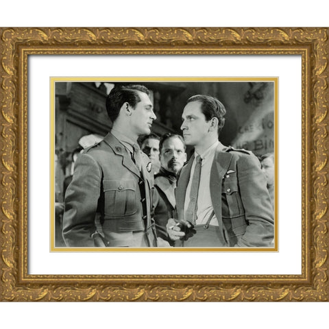 Cary Grant - The Eagle And The Hawk Gold Ornate Wood Framed Art Print with Double Matting by Hollywood Photo Archive
