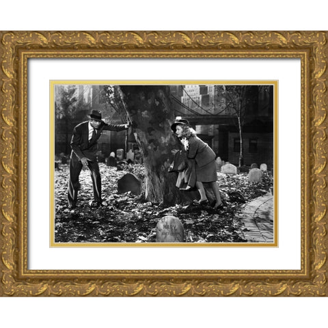 Cary Grant - Arsenic and Old Lace Gold Ornate Wood Framed Art Print with Double Matting by Hollywood Photo Archive