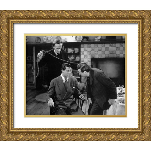 Cary Grant - Arsenic and Old Lace Gold Ornate Wood Framed Art Print with Double Matting by Hollywood Photo Archive