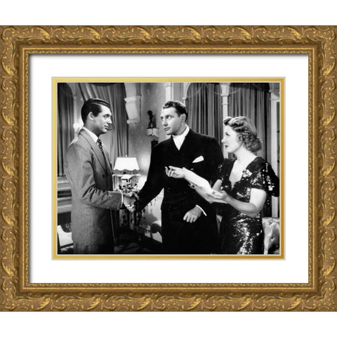 Cary Grant Gold Ornate Wood Framed Art Print with Double Matting by Hollywood Photo Archive