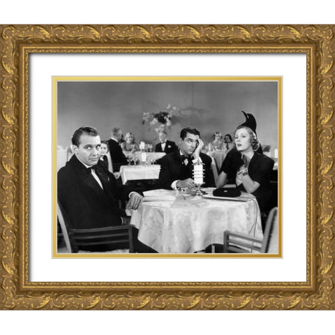 Cary Grant Gold Ornate Wood Framed Art Print with Double Matting by Hollywood Photo Archive