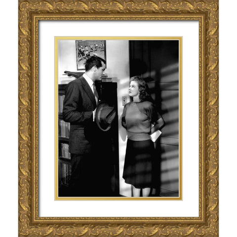Cary Grant - The Bachelor and the Bobby-Soxer Gold Ornate Wood Framed Art Print with Double Matting by Hollywood Photo Archive