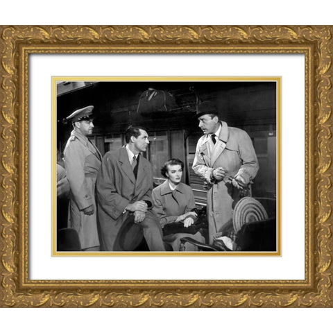 Cary Grant Gold Ornate Wood Framed Art Print with Double Matting by Hollywood Photo Archive