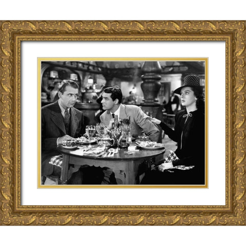 Cary Grant - His Girl Friday Gold Ornate Wood Framed Art Print with Double Matting by Hollywood Photo Archive
