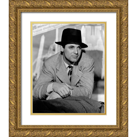 Cary Grant - His Girl Friday Gold Ornate Wood Framed Art Print with Double Matting by Hollywood Photo Archive