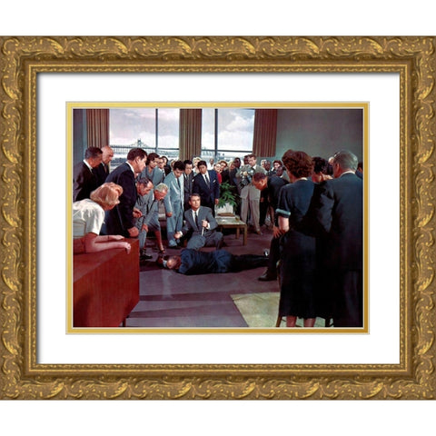 Cary Grant - North By Northwest Gold Ornate Wood Framed Art Print with Double Matting by Hollywood Photo Archive