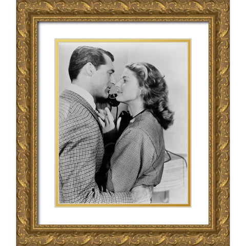 Cary Grant Gold Ornate Wood Framed Art Print with Double Matting by Hollywood Photo Archive