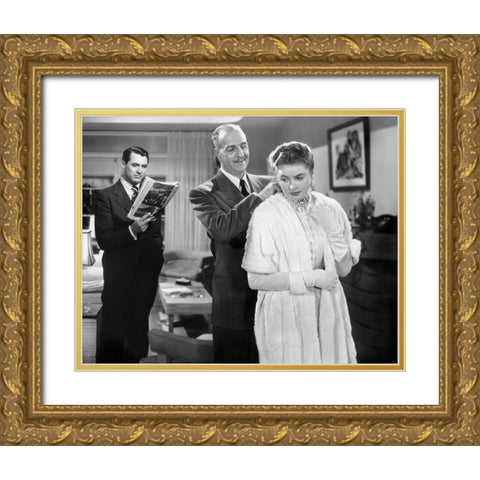 Cary Grant Gold Ornate Wood Framed Art Print with Double Matting by Hollywood Photo Archive
