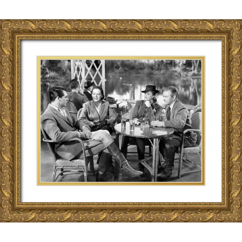 Cary Grant Gold Ornate Wood Framed Art Print with Double Matting by Hollywood Photo Archive